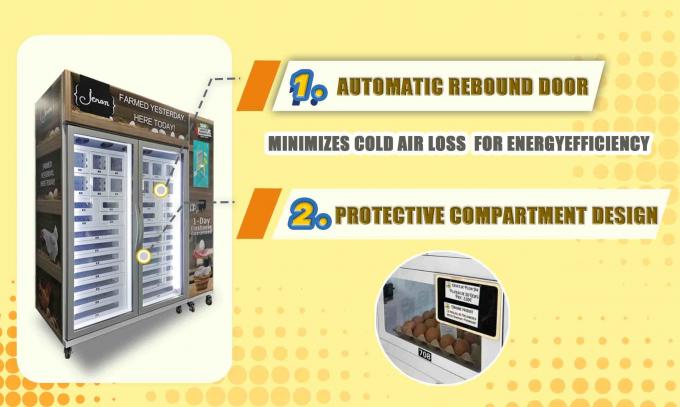 Egg Vending Machine- Dual Protective Design — Automatic Rebound Door & Gentle Storage Compartments
